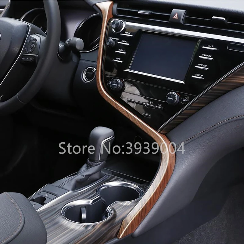 Для TOYOTA Camry 2018 1 шт. персиковое дерево ABS хромированный интерьер автомобиля