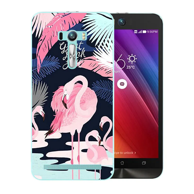 Чехол для телефона Asus Zenfone Selfie ZD551KL с тигром Мягкая силиконовая задняя накладка из