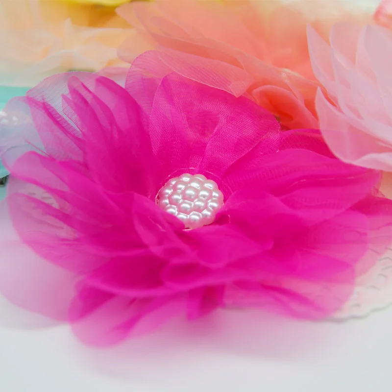 1 шт. новые шифоновые большие цветочные шпильки для девочек аксессуары волос