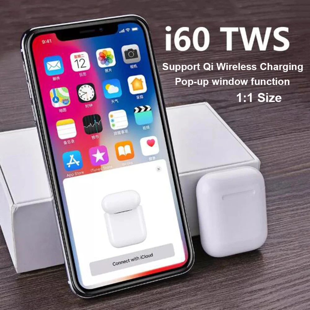 I60 TWS 1:1 всплывающие беспроводные Bluetooth наушники i30 tws i80 сенсорное управление 5 0 чип