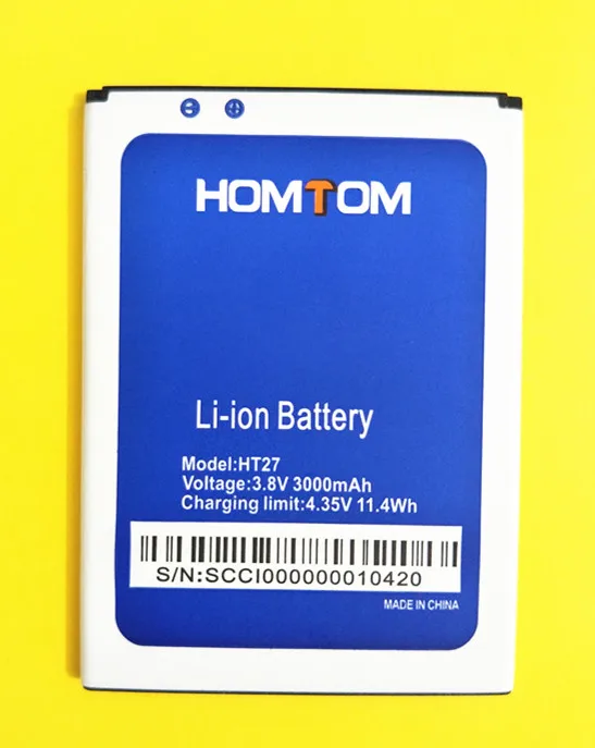АЗК Новый 3 8 V 3000 мА/ч HT27 Батарея для HOMTOM 5 дюймовыйж смартфон Батарея|Аккумуляторы