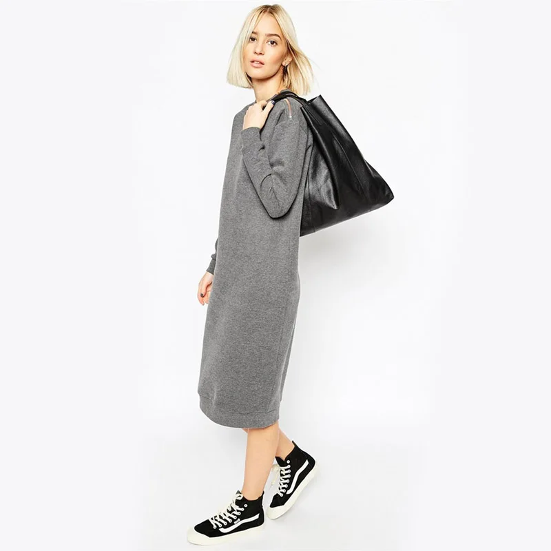2016 Осень Платье Женщины Личность Молния Длинные Кофты Повседневная О-Образным
