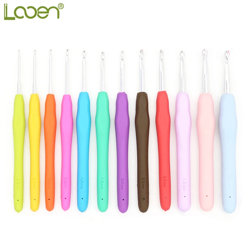 

5 Pcs/lot Looen Crochet Hook Size 2mm-8mm Soft Handle Crochet Needles Weave Craft Yarn Sewing Tools Knitting Hooks Needles