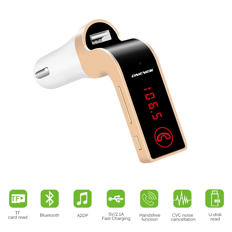 ONEVER автомобиля MP3 аудио плеер Bluetooth fm передатчик мини беспроводной модулятор
