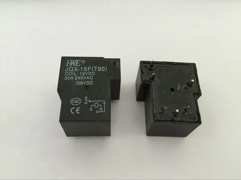 

10PCS JQX-15F (T90) DC12V small electromagnetic relay 30A PCB power Mini relay