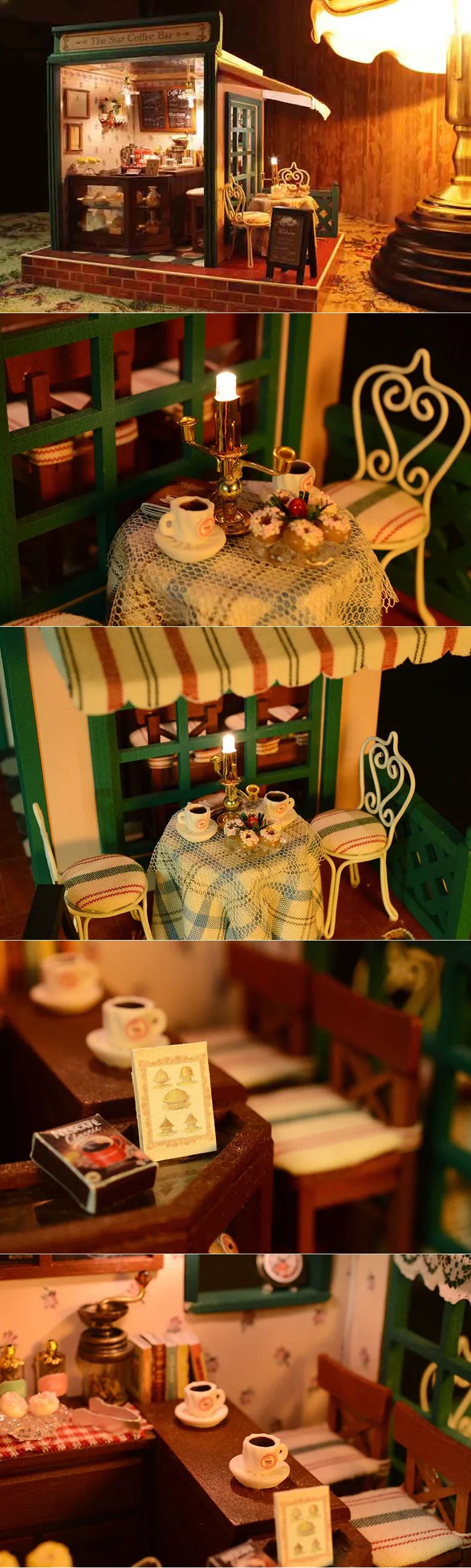DIY деревянный дом Miniaturas с мебели DIY миниатюрный домик кукольный домик игрушки для детей подарок на день рождения и Рождество Z05