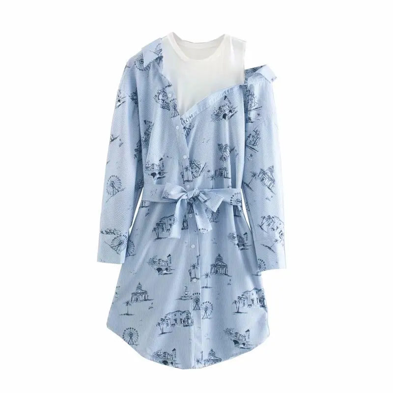 Heydress женское свободное мини-платье с длинным рукавом винтажное платье в полоску