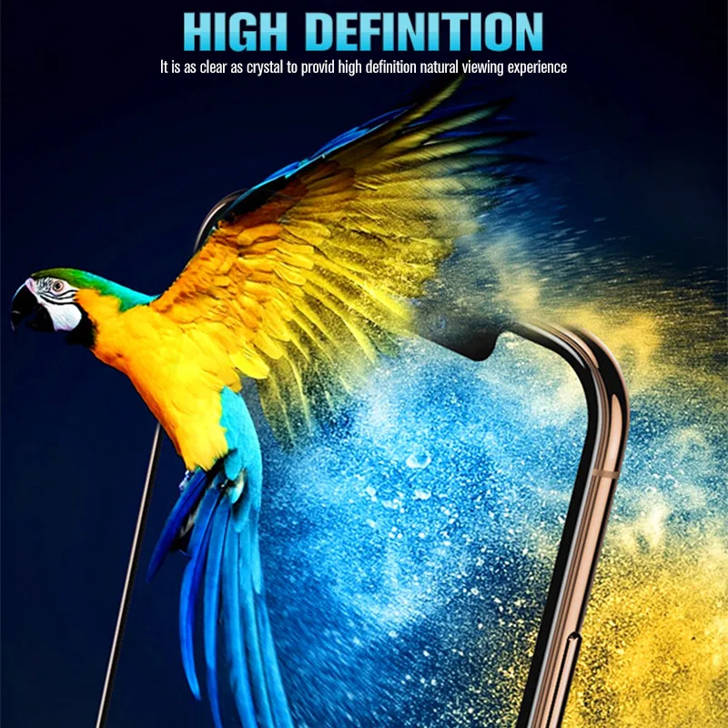 Закаленное стекло 5D Full Cuverd для iPhone XS Max XR X 8 7 6S 6 Plus Взрывозащищенная защита всех