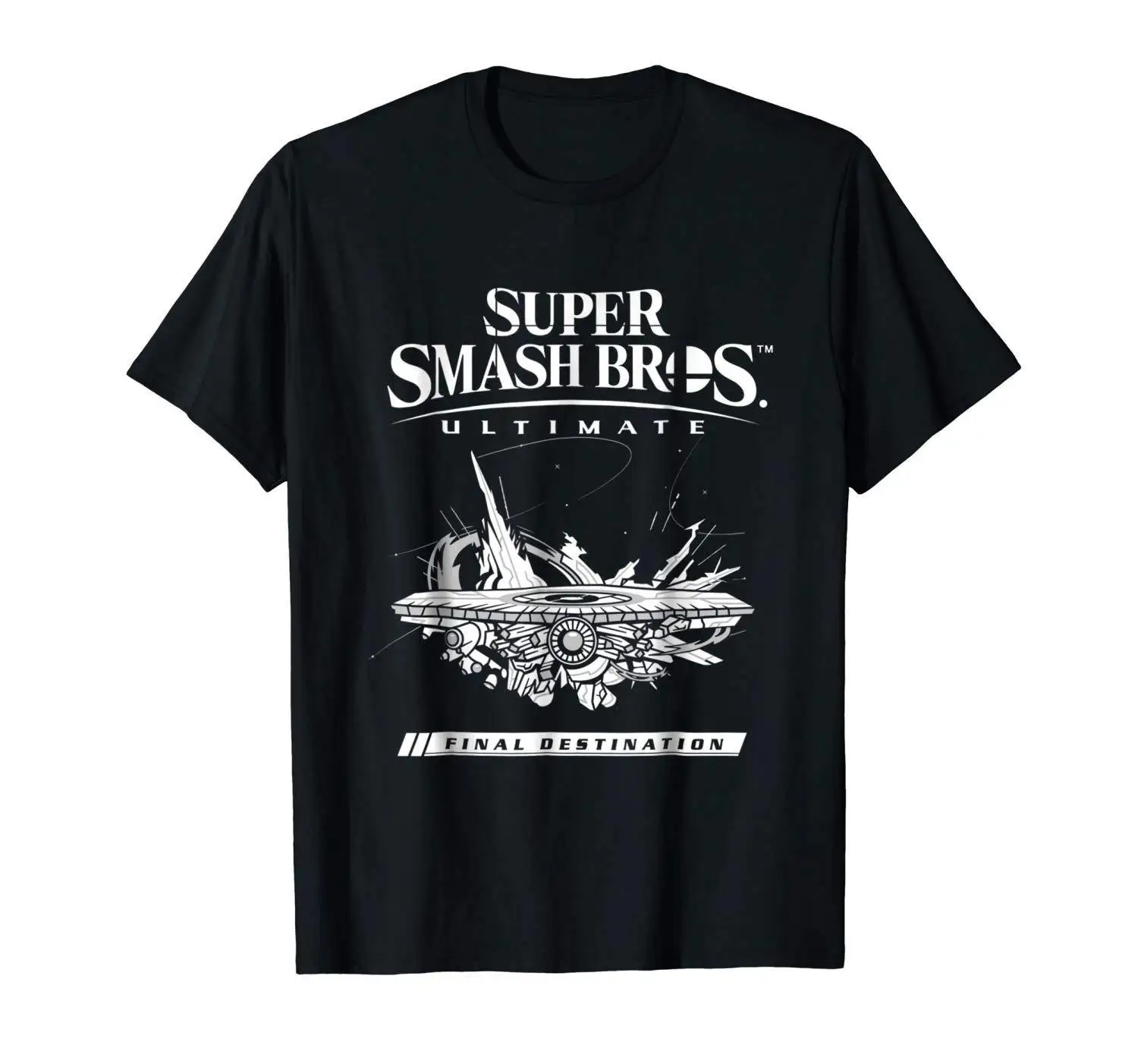 Мужская футболка с надписью Super Smash Bros черная унисекс бесплатная доставка