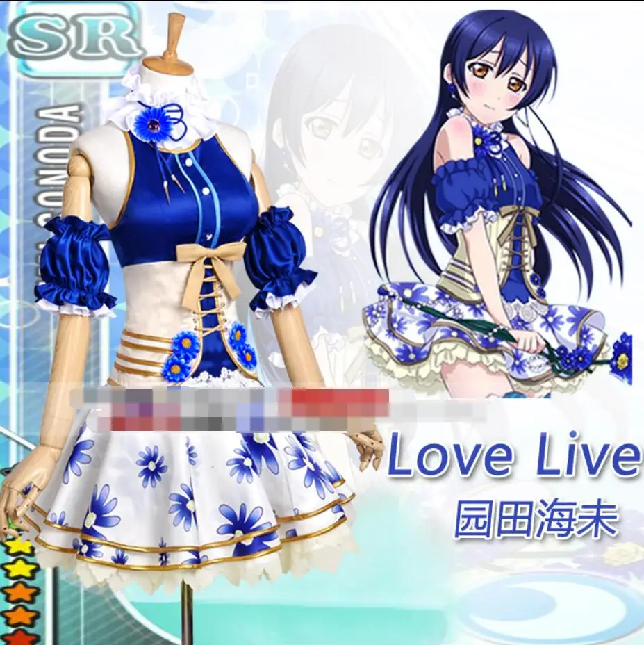 Бесплатная доставка популярный женский костюм для косплея Sonoda Umi из аниме love live