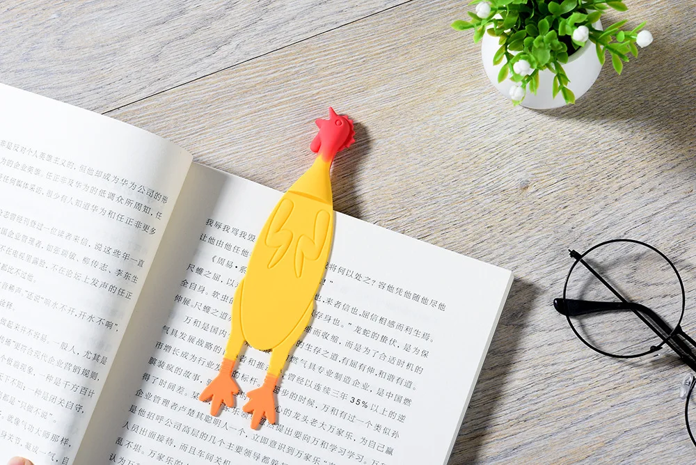 8 видов стилей Милые Животные Angry Chicken закладки каваи кремнезема закладки для книг рекламный подарок канцелярские пленки закладки