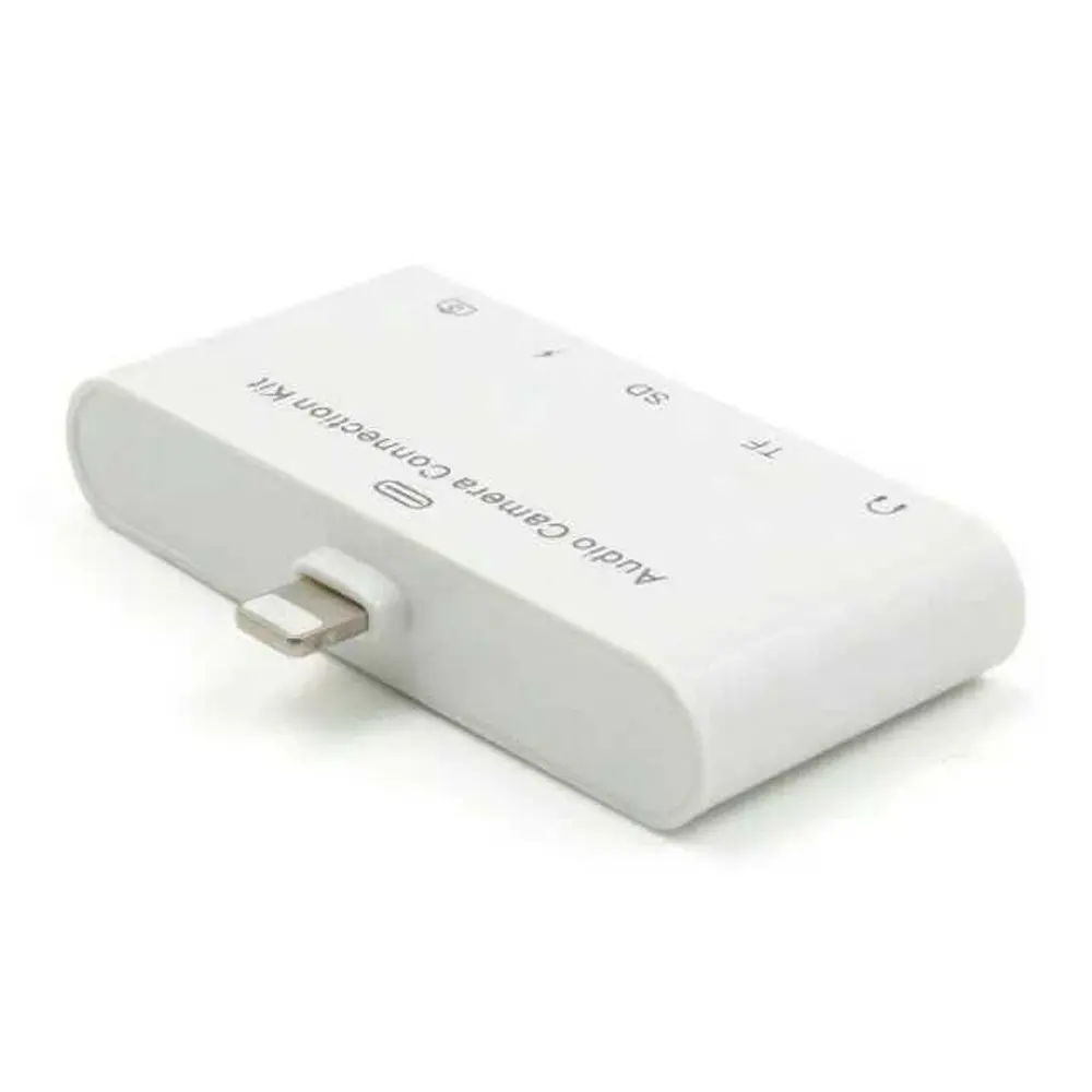 5 в 1 адаптер Splitter конвертер до 3.5mm SD USB HUD Камера наушников Aux клавиатура для iphone 5/6/7