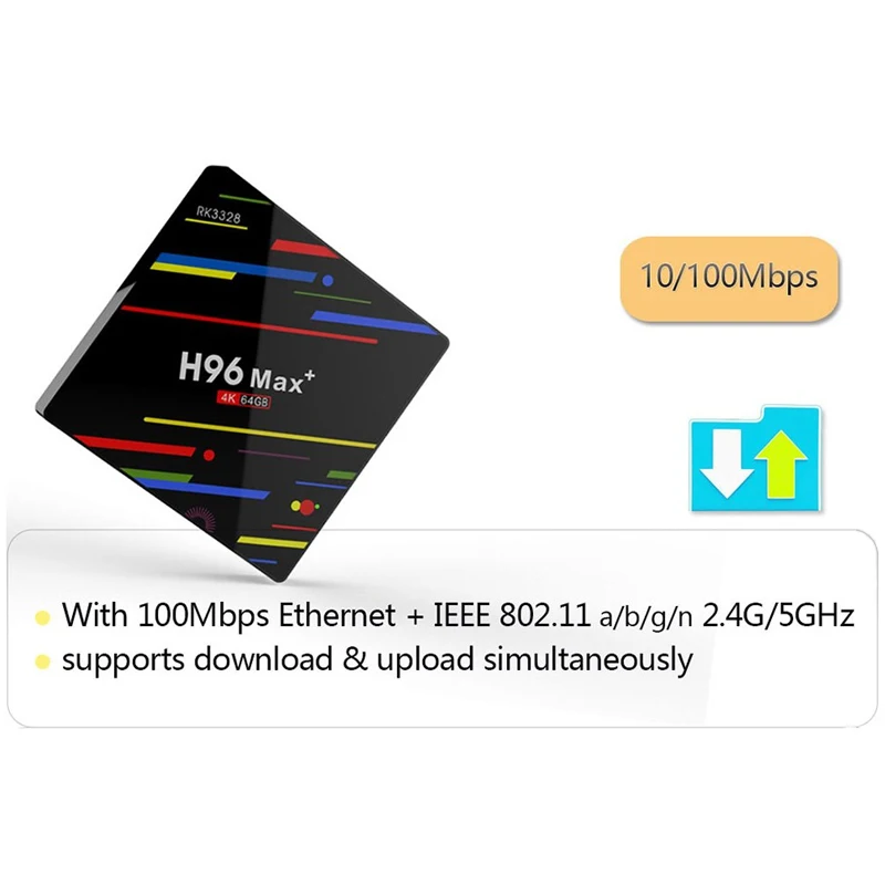 XGODY H96 Max+ мини Android ТВ Медиаплеер коробка 4 Гб 64 Гб RK3328 четырехъядерный WiFi ТВ приемник стример Bluetooth телеприставка