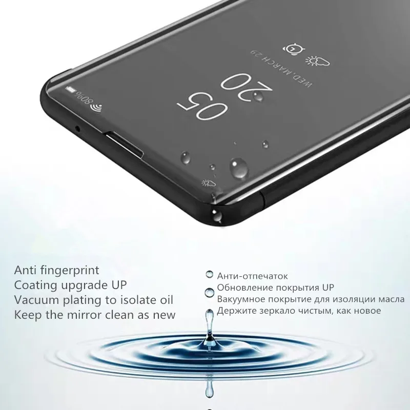 Зеркальный флип-чехол для huawei P20 P30 Lite Коврики 20 10 Lite рro Y6 Y5 Prime чехол на Honor 10 8X 7A 7C Y9 P Smart чехол