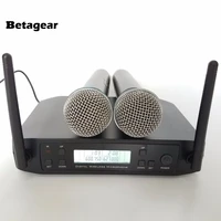 betagear 2 ch uhf wireless karaoke microphone system gldx4 600 649mhz digital microphone uhf dual handheld microfone microfono