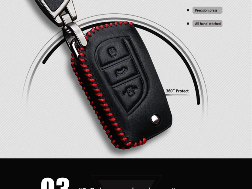 Чехол для ключей автомобиля для Toyota RAV4 CHR Auris Yaris Avensis Aygo Camry Prius Vitz Prado Fortuner кожаный чехол для ключей