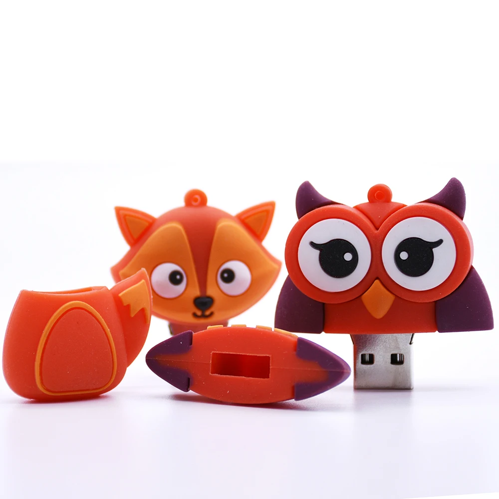 Мультяшная карта памяти флеш-накопитель usb 32 ГБ 16 8 4 64 флэш-карта лиса флеш-карта