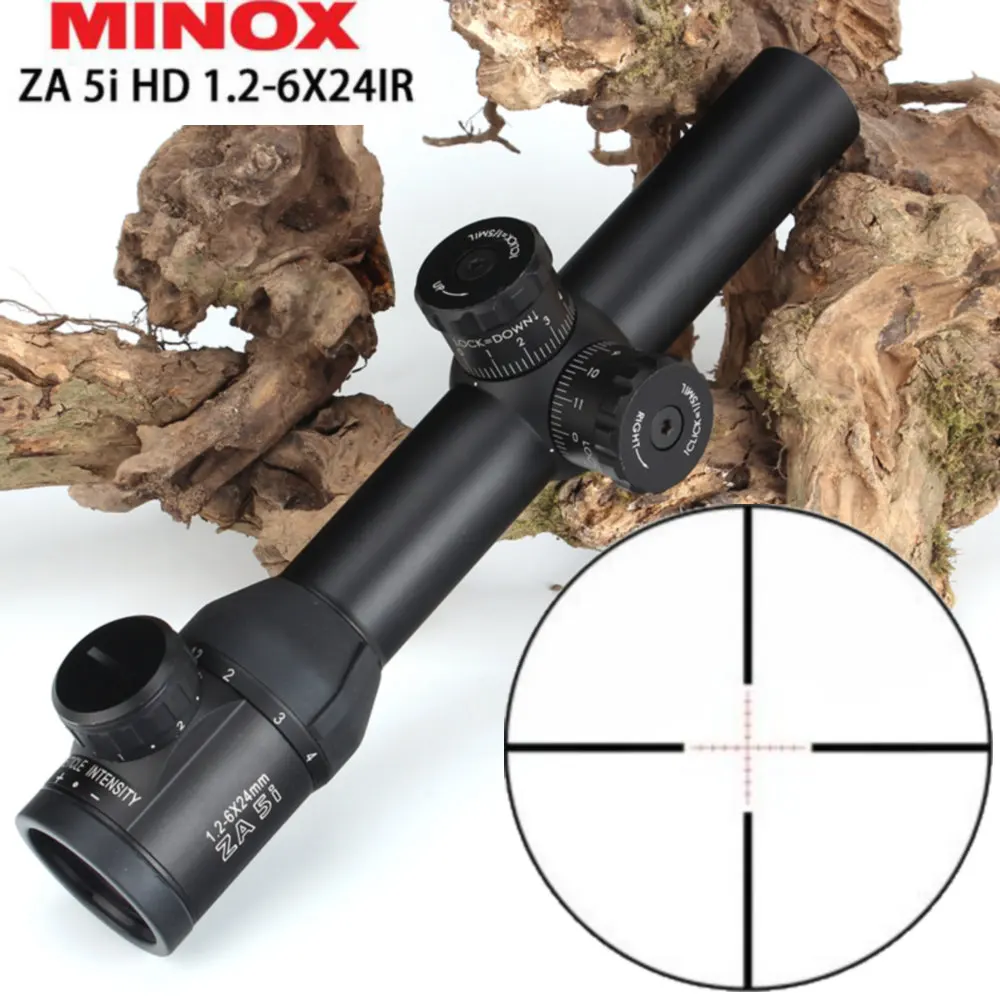 MINOX ZA 5i HD 1 2 6X24 IR компактная Охотничья винтовка прицел стекло Выгравированная