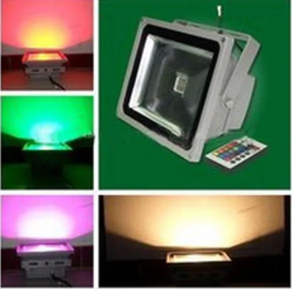 Фонасветильник светодиодный RGB с дистанционным управлением 20 Вт | Лампы и