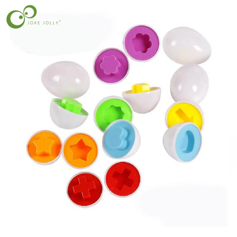 Необходимые 6 яиц/Набор Обучающие Развивающие игрушки смешанные формы мудрый вид