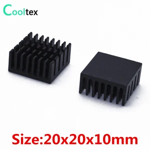 Алюминиевый радиатор 20x20x10 мм, 10 шт.лот, радиатор для электронного чипа, IC охлаждения, новинка 100%