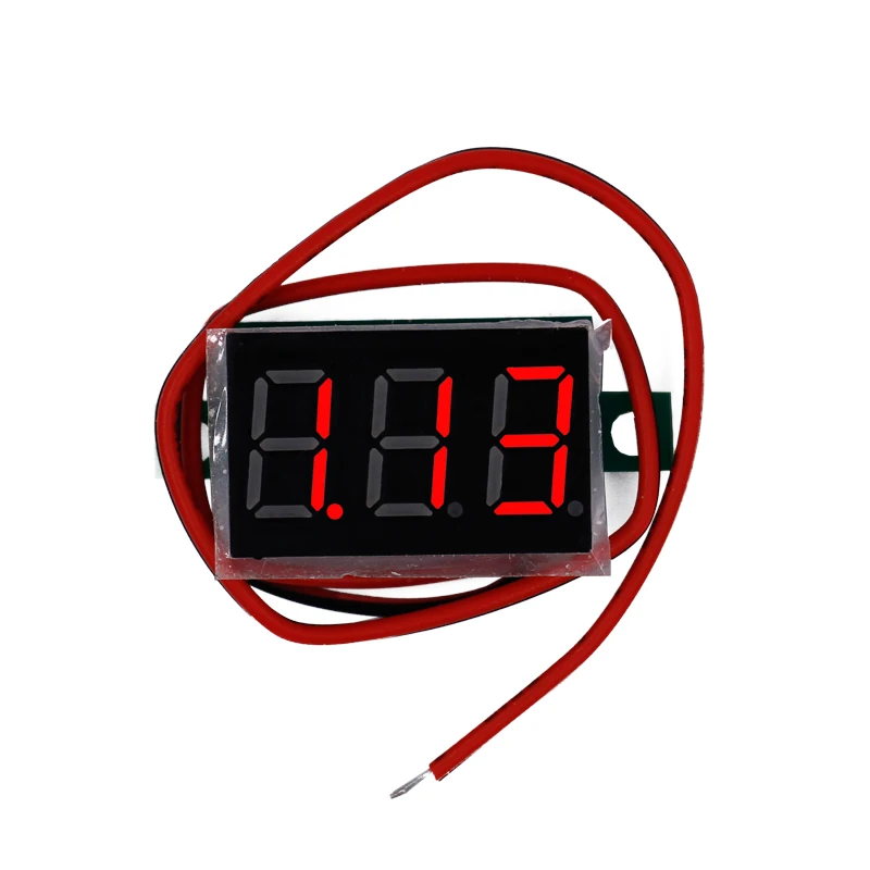 DC 4,5 V-30 V 2 провода 3 Биты красный цифровая панель напряжения постоянного тока вольтметр тестер для автомобиля 21