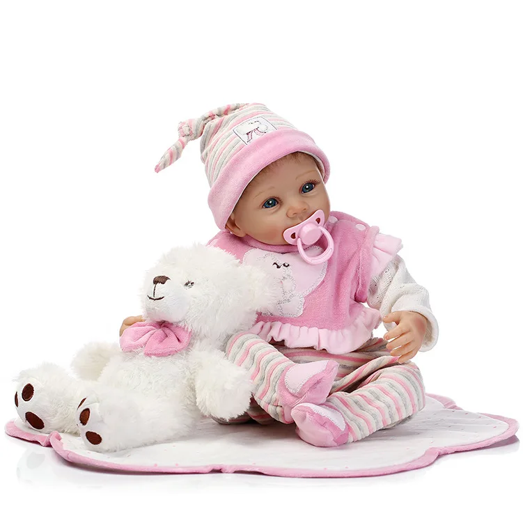 55 см мягкие силиконовые перерожденные куклы младенцы, девочек Bebes перерождаемый кукла с одеждой движущиеся и игрушечные& 20-22 дюймов Rebirth Детские куклы одежда