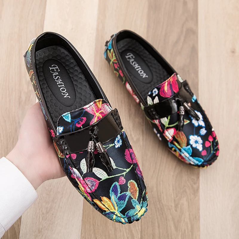 Мужские лоферы Повседневные Летние мокасины Разноцветные балетки Zapatos Hombre