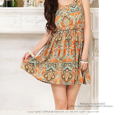 Фото Hot Fashion Ladies Summer Crew Neck Sleeveless Chiffon Casual Mini Dress new exotic totem waisted Free Shipping Женская одежда Hot Fashion Ladies Summer Crew Neck Sleeveless Chiffon Casual Mini Dress new exotic totem waisted Free Shipping Женская одежда