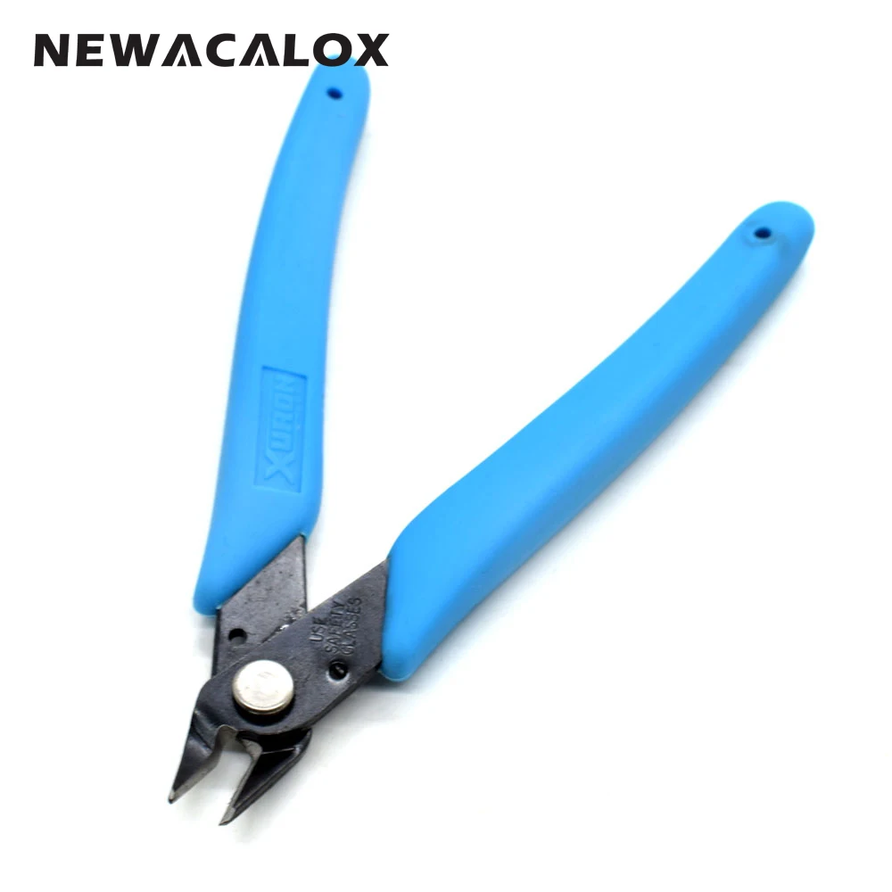 NEWACALOX " 125 мм DIY электрический кабель Кусачки для зачистки проводов плоскогубцы режущие боковые ножницы диагональные кусачки