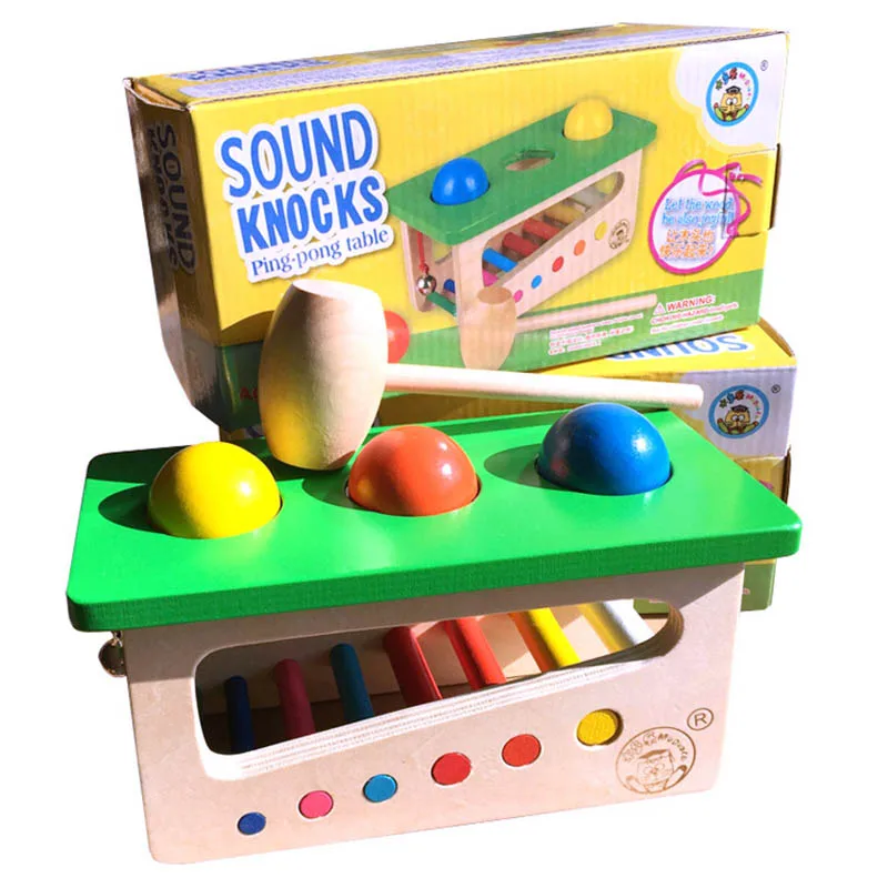 Деревянные шарики Beats Sound Hit Balls Монтессори развивающие игрушки для детей