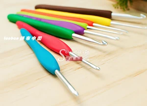 JAPAN CLOVER 43-321 Cushion Grip Aluminium Crochet Hooks needles Knitting Yarn 2MM, 2.2, 2.5, 3.0 3.5, 4.0 4.5 5.0, 5.5  6.0 6.5