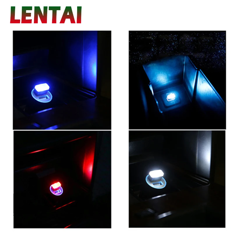 LENTAI 1 шт. авто светодиодный USB атмосферный свет лампа для Seat Leon Ibiza Renault Duster Megane 2 Logan