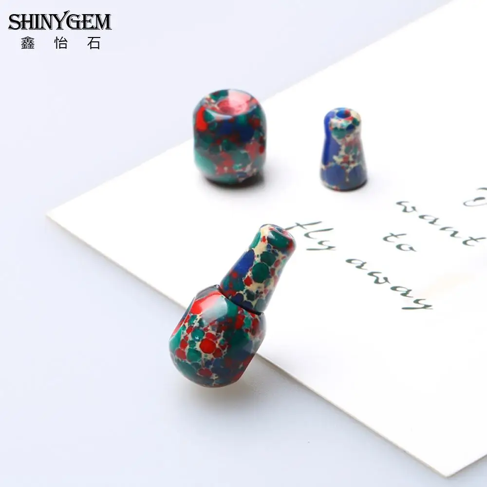 ShinyGem Guru 3 отверстия бусины Уникальные Морские осадочные Jaspers голова Будды Mala Spacer