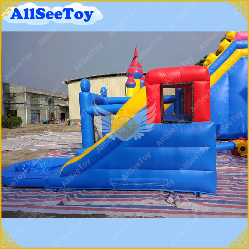 Мини надувной замок для детей горка и бассейн анти УФ ПВХ брезент прыжки дом|jumping