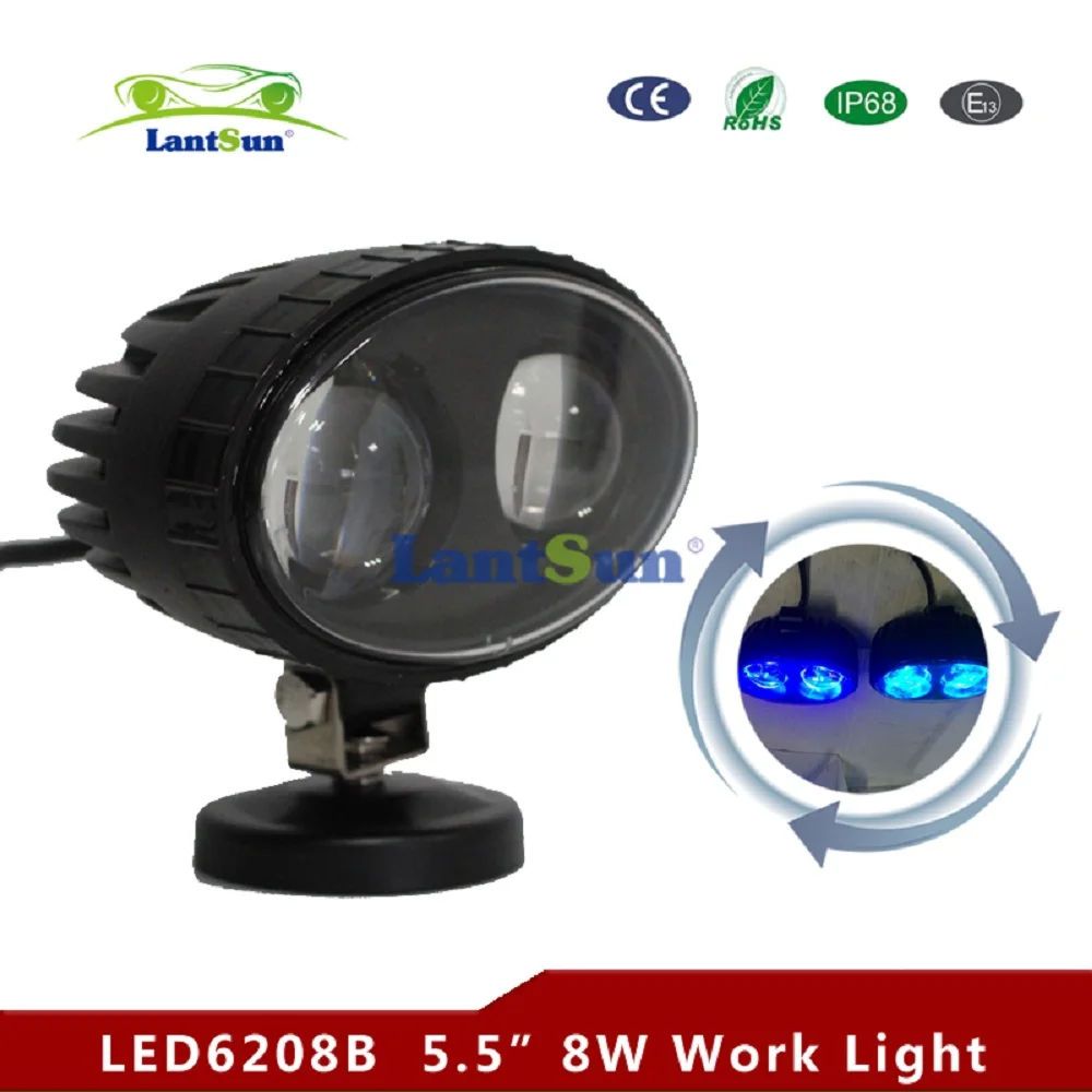 1 шт. светодиодный 6208B 8 Вт 5 дюйма точечный 800lm IP68 DC12V 24V Синий ппредупреждение о