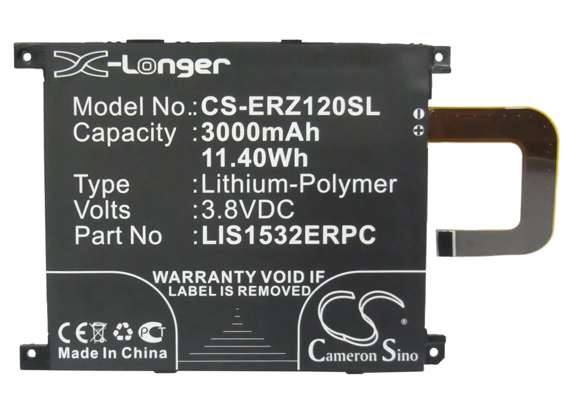 Аккумулятор Cameron Sino 3000 мАч LIS1532ERPC для Sony Ericsson C6916 L39T L39U Xperia Z1 4G Z1S|3000mah battery|cameron sinobattery