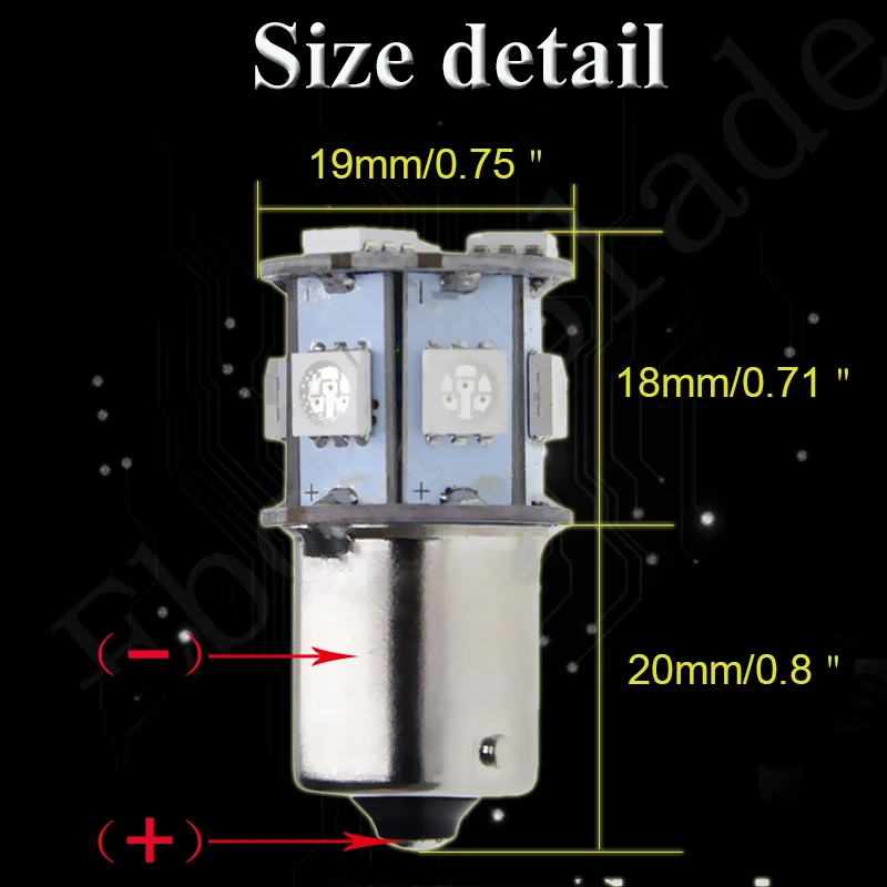 Светодиодный фонарь для заднего хода 1/2 шт. 6 в DC 1156 BA15S 1157 BAY15D белый янтарный