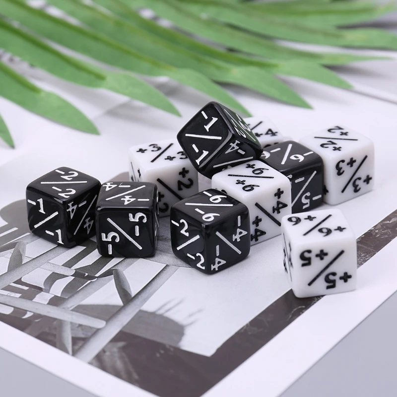 10 шт./компл. математическая фракция игральные кости шесть сторонних D6 акриловые