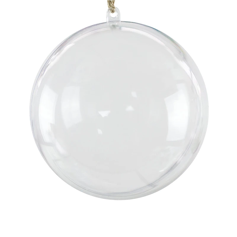 Hot sale 10pcs 8CM Romantic Design christmas decoration tree Ball Can Open Plastic Christmas Clear Bauble Ornament Gift Present |