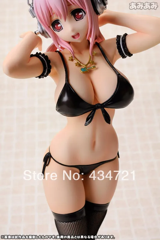 Super Sonico ALPHAMAX SKYTUBE черный 6/1 ПВХ сексуальная фигура 26 см модель купальника