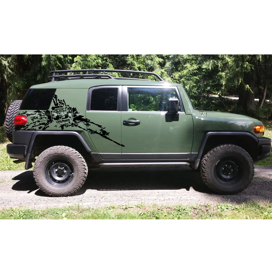 Car Sticker 2 Pcs Rear Trunk Tank Styling Mud Graphic Vinyl Accessories Custom Fit For TOYOTA FJ CRUISER 2018 | Автомобили и