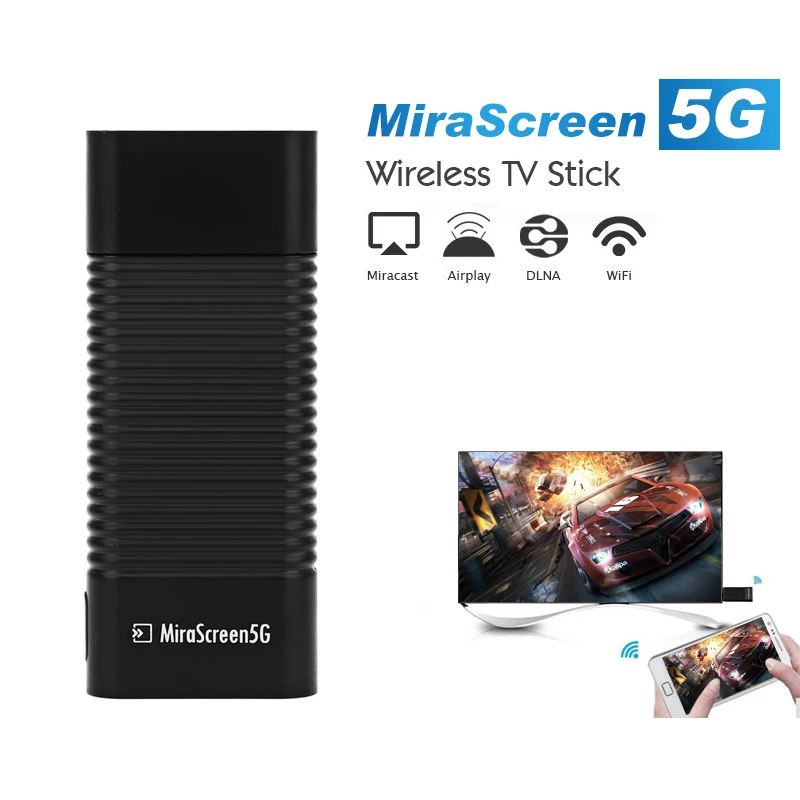 Mirascreen 2.4G5G беспроводной HDMI ТВ ключ Mirrorring и паром OTA Палка Поддержка DLNA Airplay Miracast