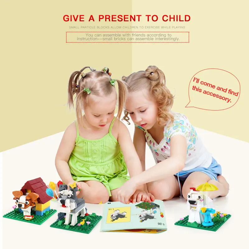 

The Funny Brick 18002 Compatible With New Cute Animal Dog Sets Creatures Building Blocks Bricks Kids Toys Gifts