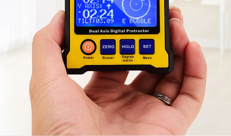 Horizontal Ruler Mini High Precision Two-axis Digital Display Multifunctional Home Decoration Tool DXL360