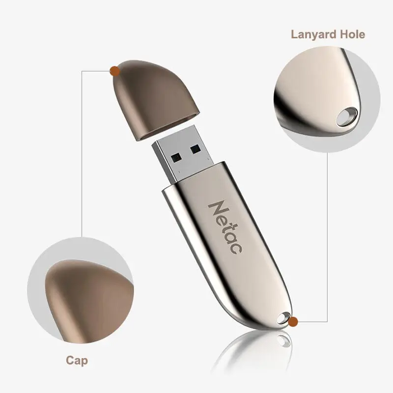 Netac металлический USB3.0 128 ГБ мини-прыжок флэш-памяти cle usb флеш-накопитель новый