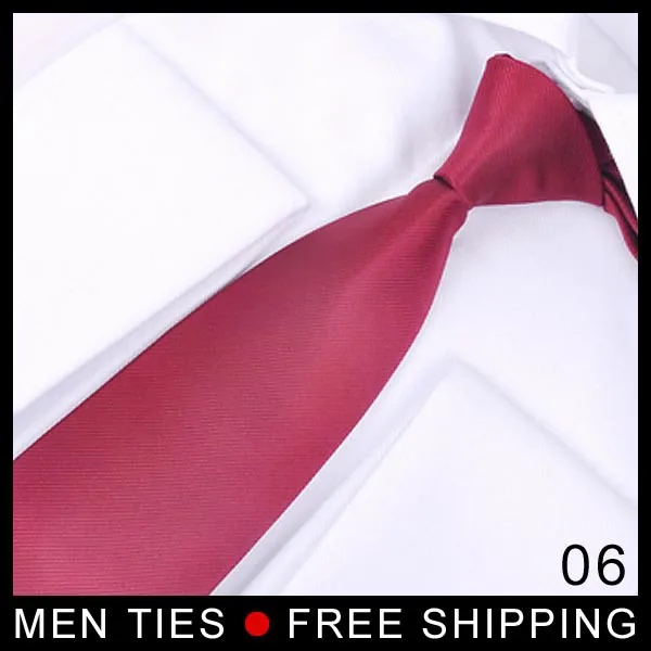 Dark Red Solid color Silk Wedding Mens Ties Business gifts for Men Festival Gifts Free shipping