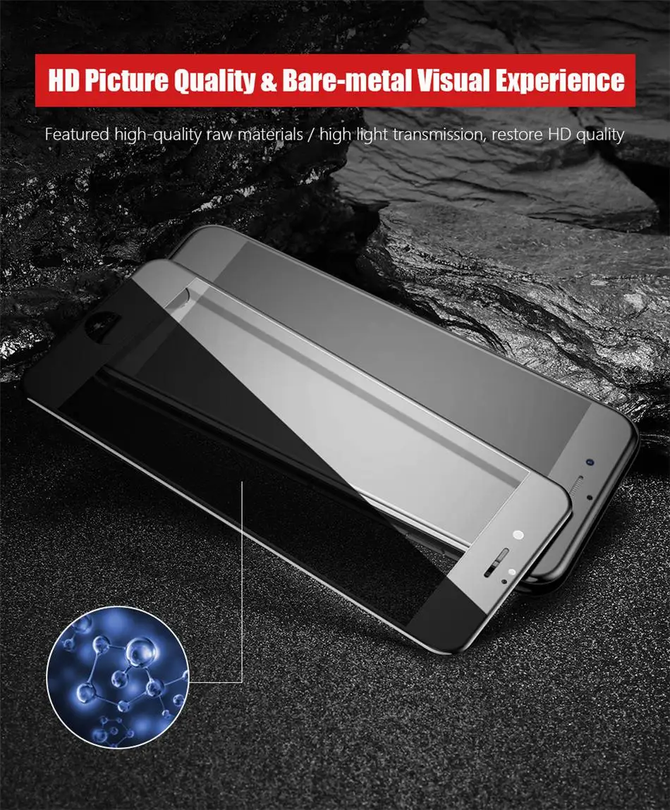 New Floveme полный охват закаленное Стекло для iphone X 8 7 6S 6 Plus HD фиолетовый свет Экран протектор ультра тонкий противоударный Стекло Плёнки чехол на айфон 6s 6 Plus стекло на айфон X 10 6s 6 Plus 7 8 Plus