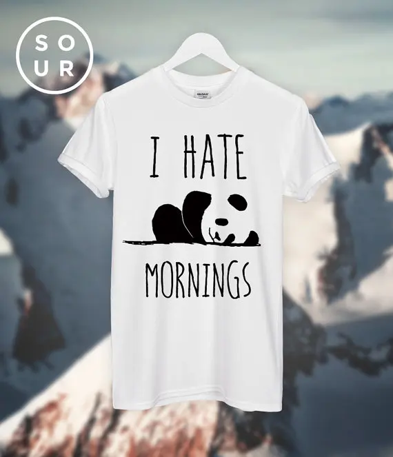 

I Hate Mornings Fashion Hipster Unisex T-Shirt More Size and Colors-A815
