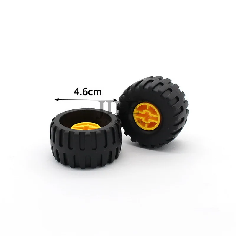 

Technology Big Building Blocks Bricks 4.8 cm in Diameter Wheels Vehicle Car Large Particles Accessories Toys Compatible with